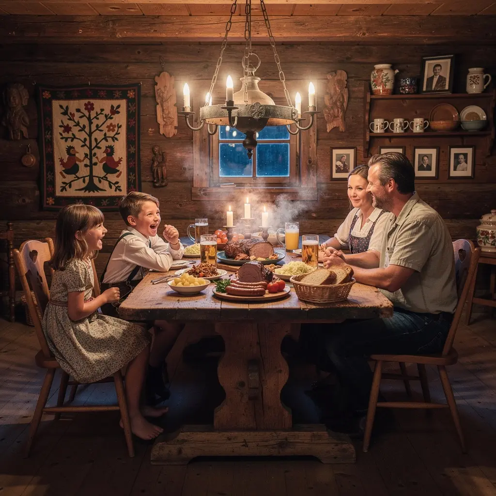 Die silhouette der Burg von Quedlinburg bei Sonnenuntergang, die eine zauberhafte Atmosphäre schafft.